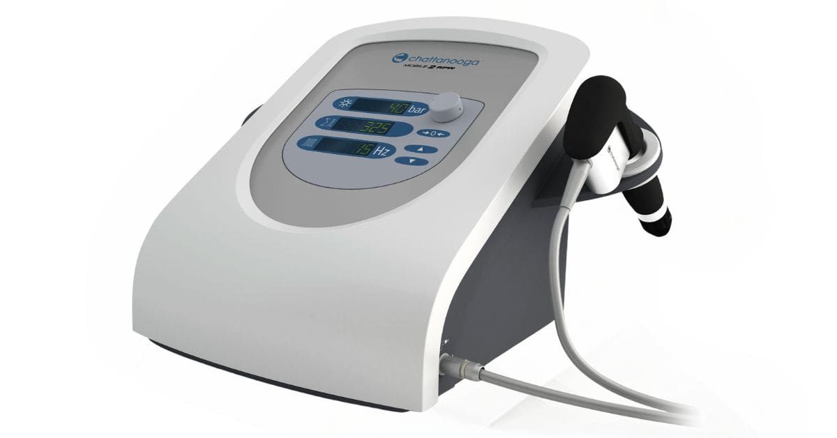 Shockwave Therapy device used by podiatrists to treat chronic foot and leg pain