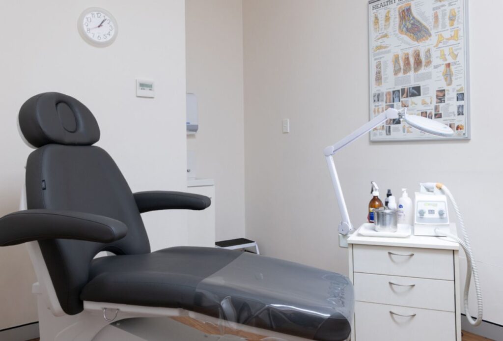 Podiatry clinic treatment room