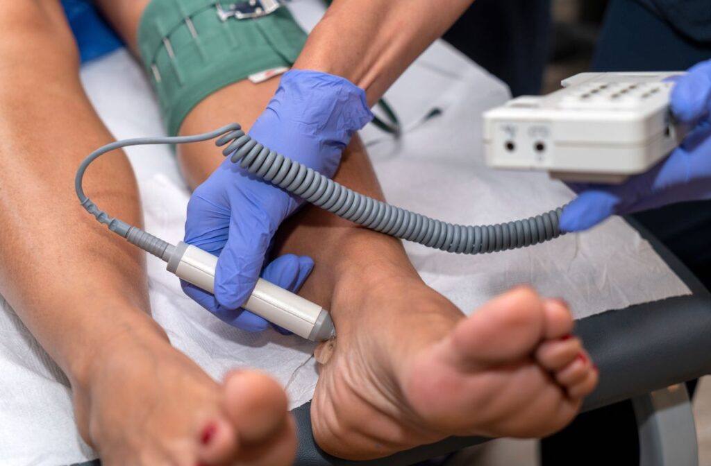 the blood supply of diabetic feet can be affected by diabetes