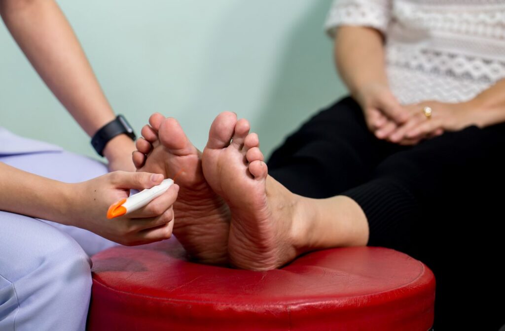 podiatrists perform diabetic foot assessment for diabetic feet