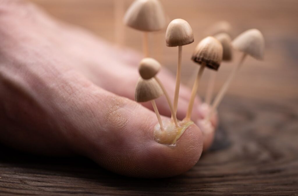 nail fungus is picked up from the environment causing a fungal nail infection