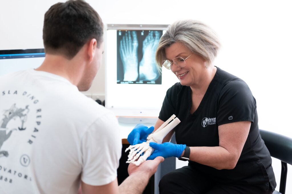 a podiatrist will diagnose peroneal tendonitis and address the cause of the condition with a tailored treatment plan which may include custom orthotics